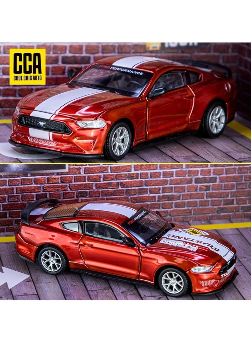 CCA 1:42 Ford Mustang GT 2018 Red Car Model Kit - DIY Customizable, Openable Doors, Interchangeable Accessories, Collectible Gift for Car Enthusiasts - Image 4