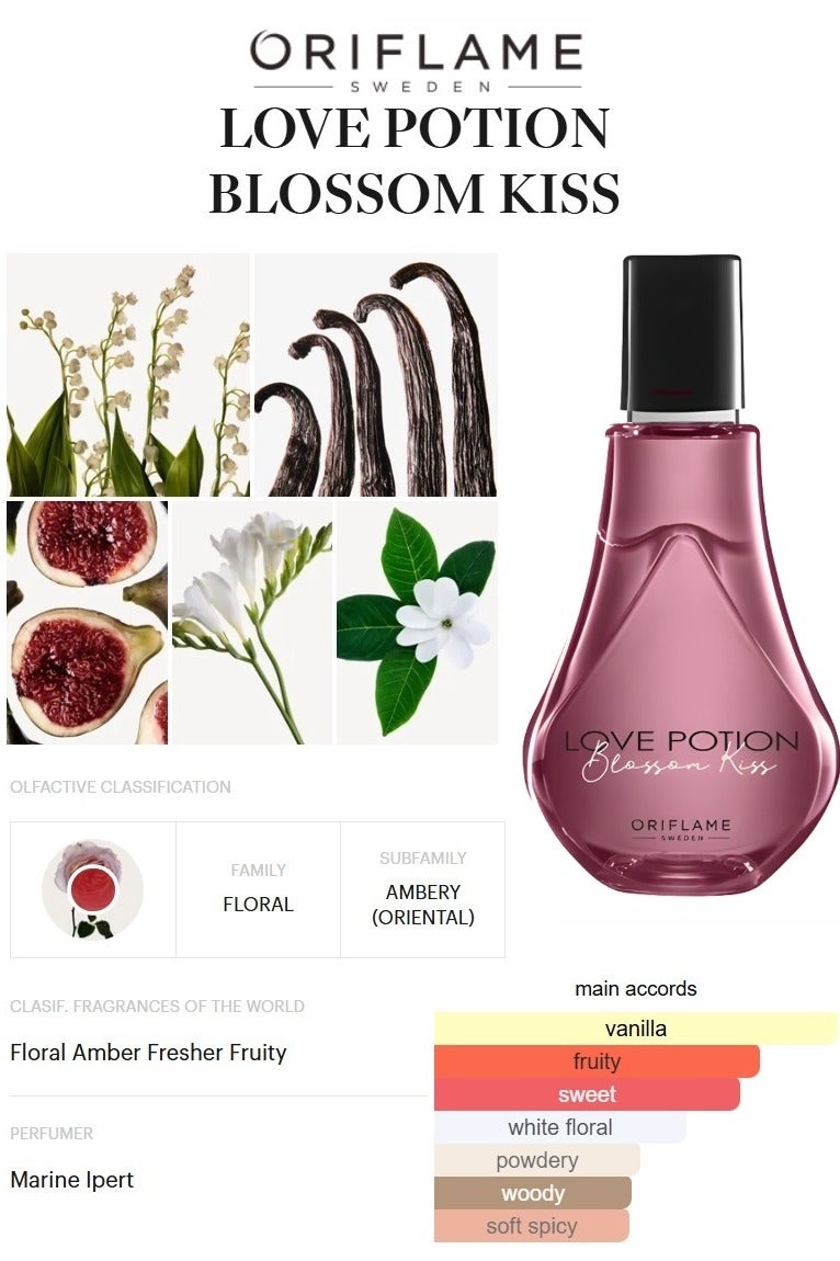 Oriflame Love Potion Blossom Kiss Fragrance Mist 75ML for Her  - Image 2