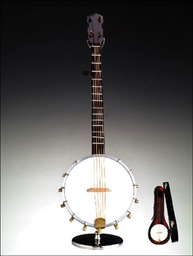 Broadway 9"H Banjo with Case & Stand Replica Miniature Musical Music Instrument - Image 2