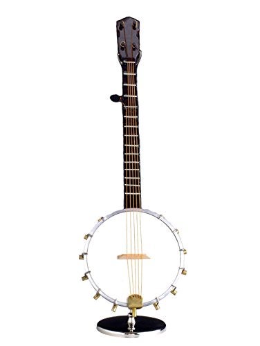 Broadway 9"H Banjo with Case & Stand Replica Miniature Musical Music Instrument - Image 5