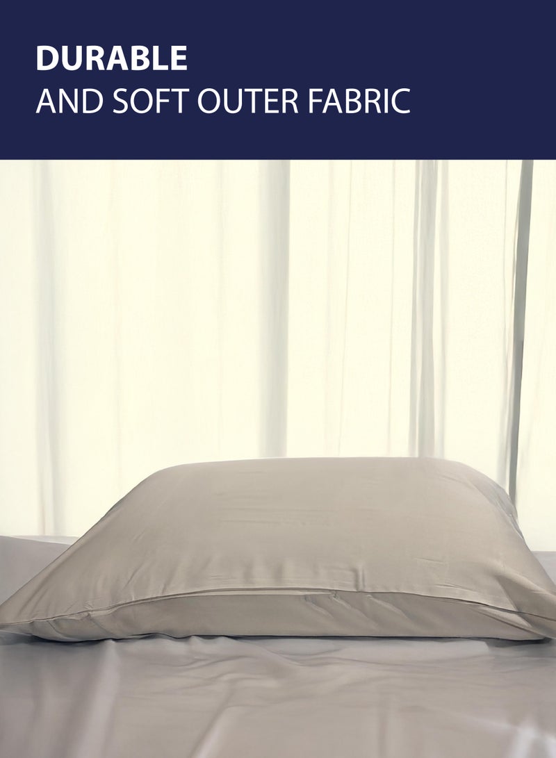 DrSleeep DrSleeep 2 Piece Queen Pillow Cases 100% Viscose Derived from Bamboo Oat (Queen 30x20") - 2 Pieces  - Image 4