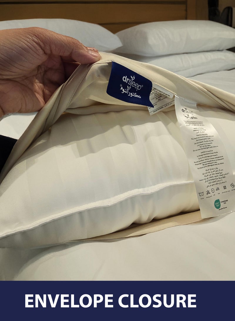 DrSleeep DrSleeep 2 Piece Queen Pillow Cases 100% Viscose Derived from Bamboo Oat (Queen 30x20") - 2 Pieces  - Image 5