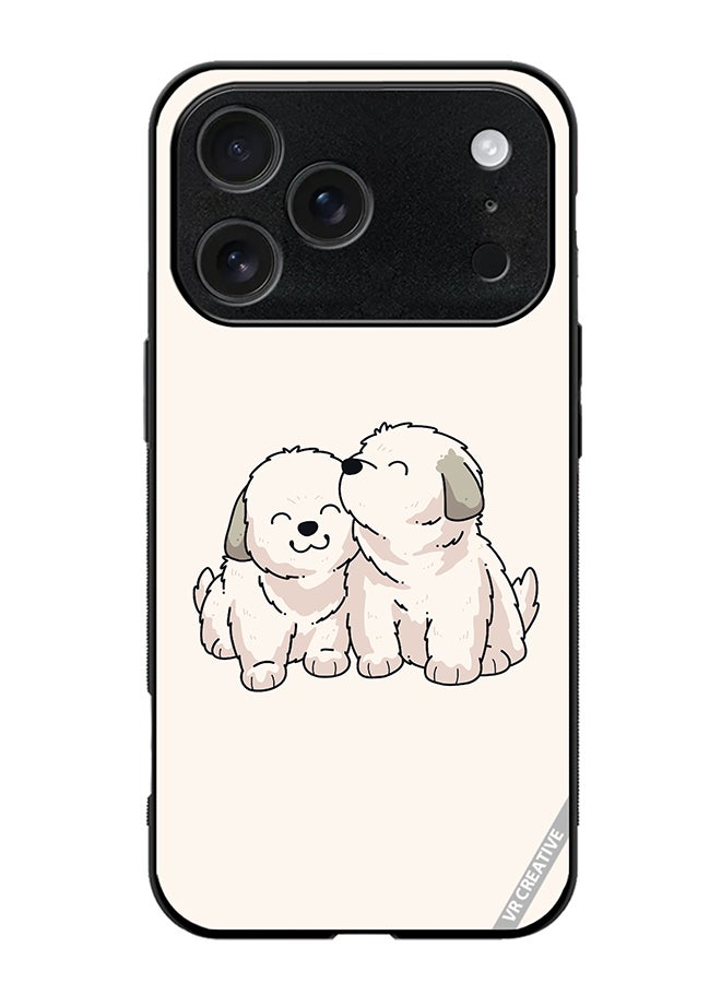 VR CREATIVE Protective Case Cover For Apple iPhone 17 Pro Max Cute Puppies Design Multicolour