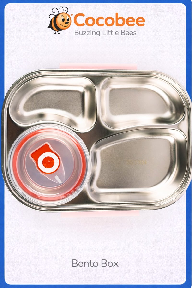 Cocobee Kids Oval Lunch Box - Pink - Image 1