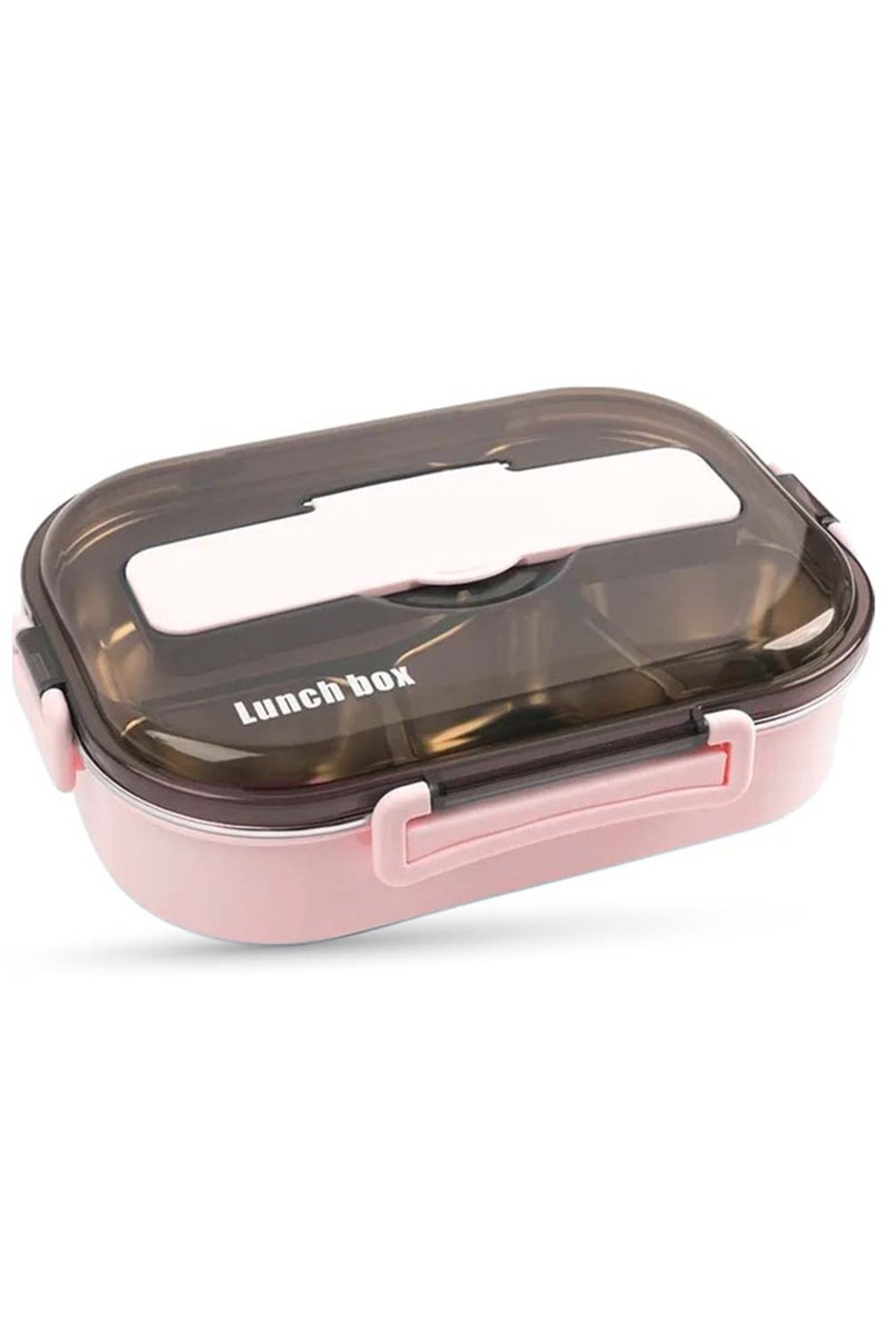 COCOBEE Kids Oval Lunch Box, Non-Toxic Food-Grade Material, Girls – Pink - Image 1