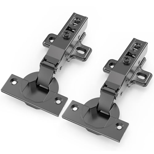 Chibery 20 PCS Full Overlay 3/4 inch Overlay Soft Close Hinges, Clip ON Plate, 105 Degree, Silent Hydraulic, Black Frameless European Concealed Hinge for Kitchen Cabinet Door, Wardrobes, and Bookcases - Image 1