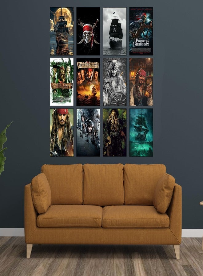 THE URBAN BRAND Pirates of the Caribbean Poster Set of 12 | A4 350 GSM Glossy Art Prints with Double-Sided Tape | Movie Wall Art for Home, Bedroom & Office Decor - Image 2