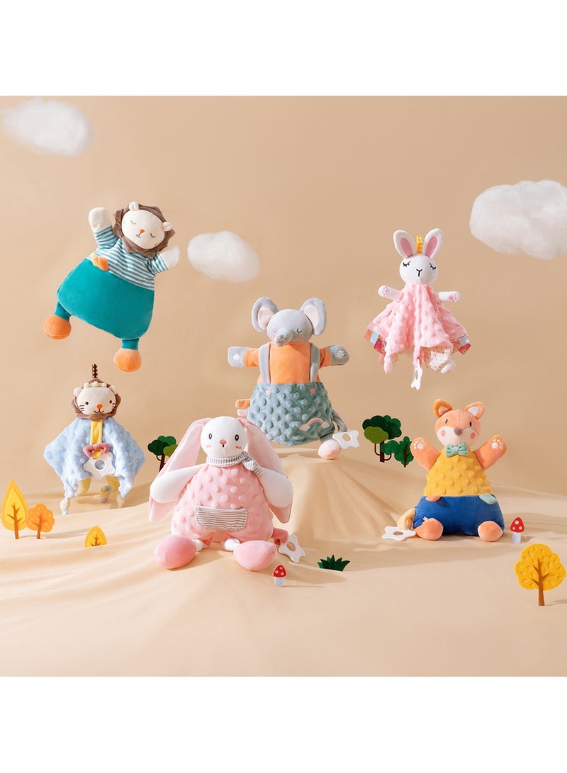 Multi-functional soothing animal shaped soft bean touched sense doll, light and soft food-grade chewable material, soothing teether (Elephant) - Image 3