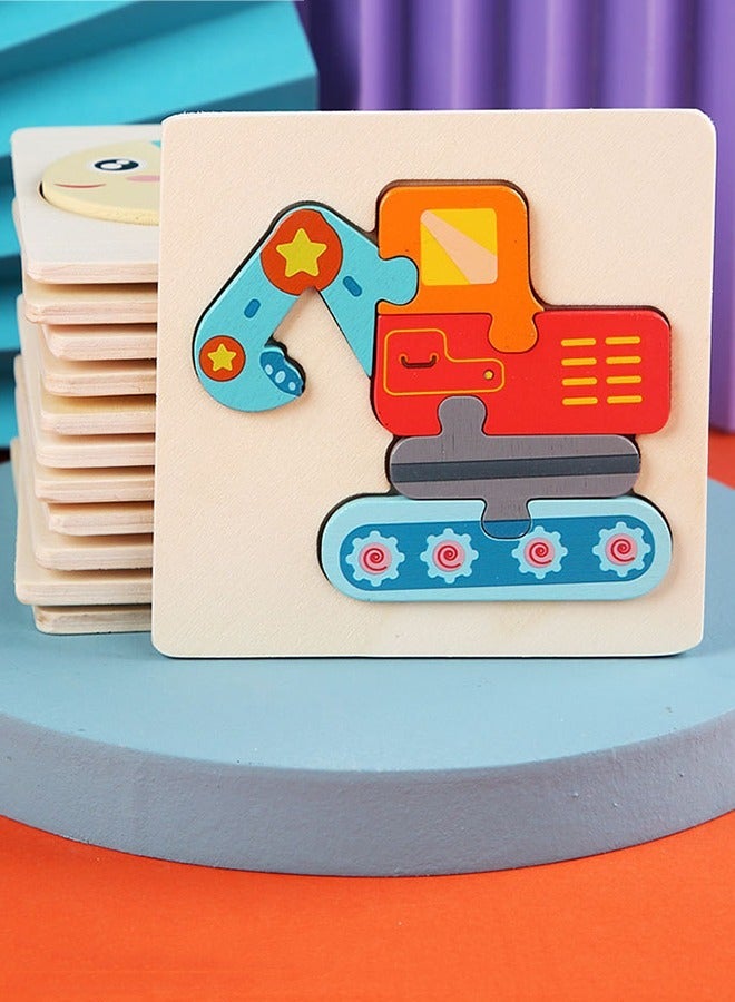 general 12-Piece Wooden Puzzles Toy Gift for 1, 2, 3 Years Old Boys Girls,Kids Educational Developmental Toys - Image 4