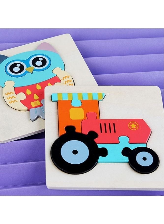 general 12-Piece Wooden Puzzles Toy Gift for 1, 2, 3 Years Old Boys Girls,Kids Educational Developmental Toys - Image 5