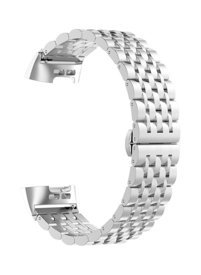 Voberry Replacement Wrist Band For Fitbit Charge3 Silver - Image 1