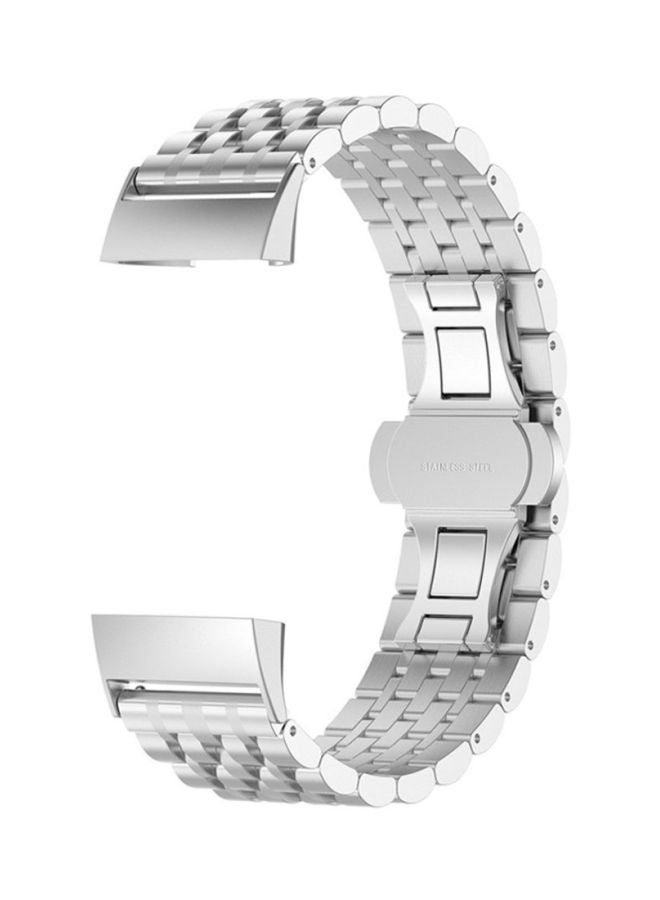 Voberry Replacement Wrist Band For Fitbit Charge3 Silver - Image 2