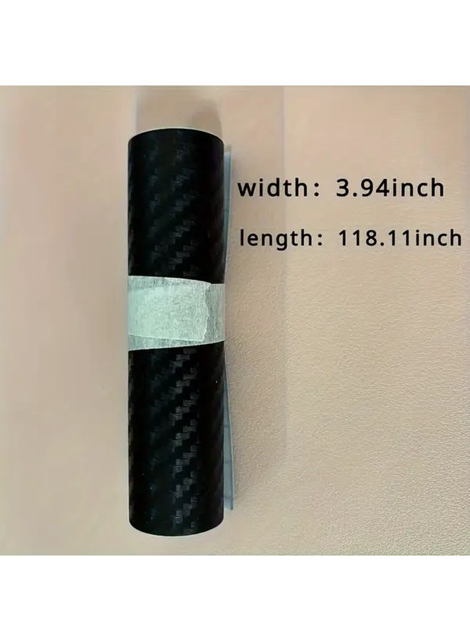 3D Nano Carbon Fiber Car Door Edge Protector 2pcs 3 94x197 Inch PVC Anti Scratch - Image 4