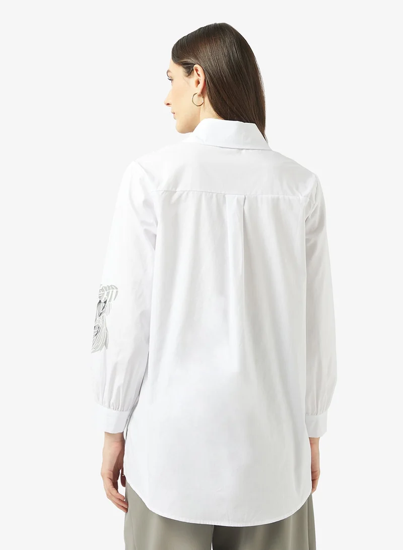 ايلا قميص بأزرار مطبوع