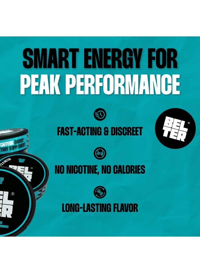 BELTER BELTER - Fresh Mint - Caffeine Pouches - 15 Count - Fast-Acting - Zero-Calorie Energy Boost - 96mg Caffeine Per Pouch - Ideal for Sports, Gym, Gaming, & Work - Image 5