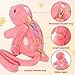 OUOZZZ Pink Dinosaurs Stuffed Animals with 4 Babies Inside  Girl Dinosaur Plush Toys for Kids 35 Birthday Gift Toddler with Shoulder Strap - Image 4
