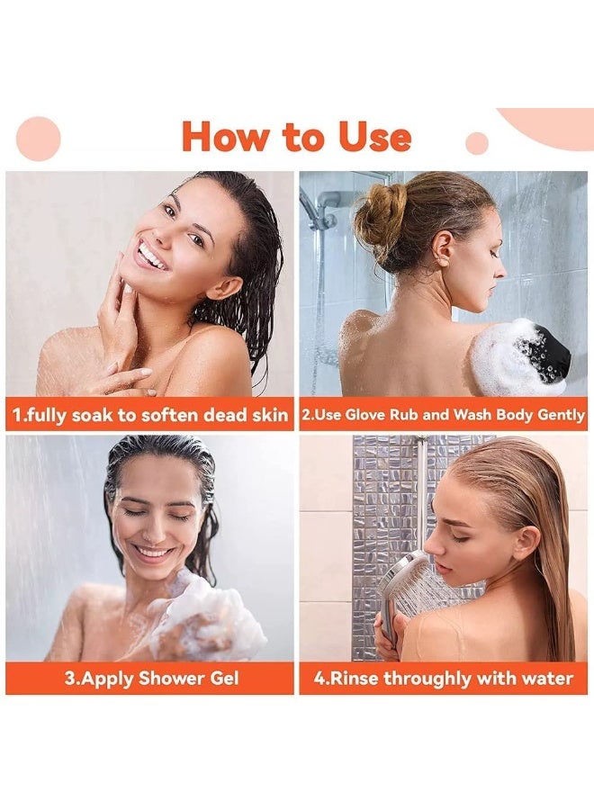 ماكس كير ليفة مغربية للتقشير 14x21 سم – قفازات لتقشير وإزالة الجلد الميت للاستحمام والسبا – عبوة 12 قطعة للجنسين - Image 4