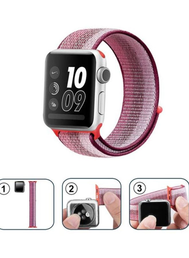 Ozone Replacement Band For Apple Watch Series 4/3/2/1 40/38 mm Berry - Image 4