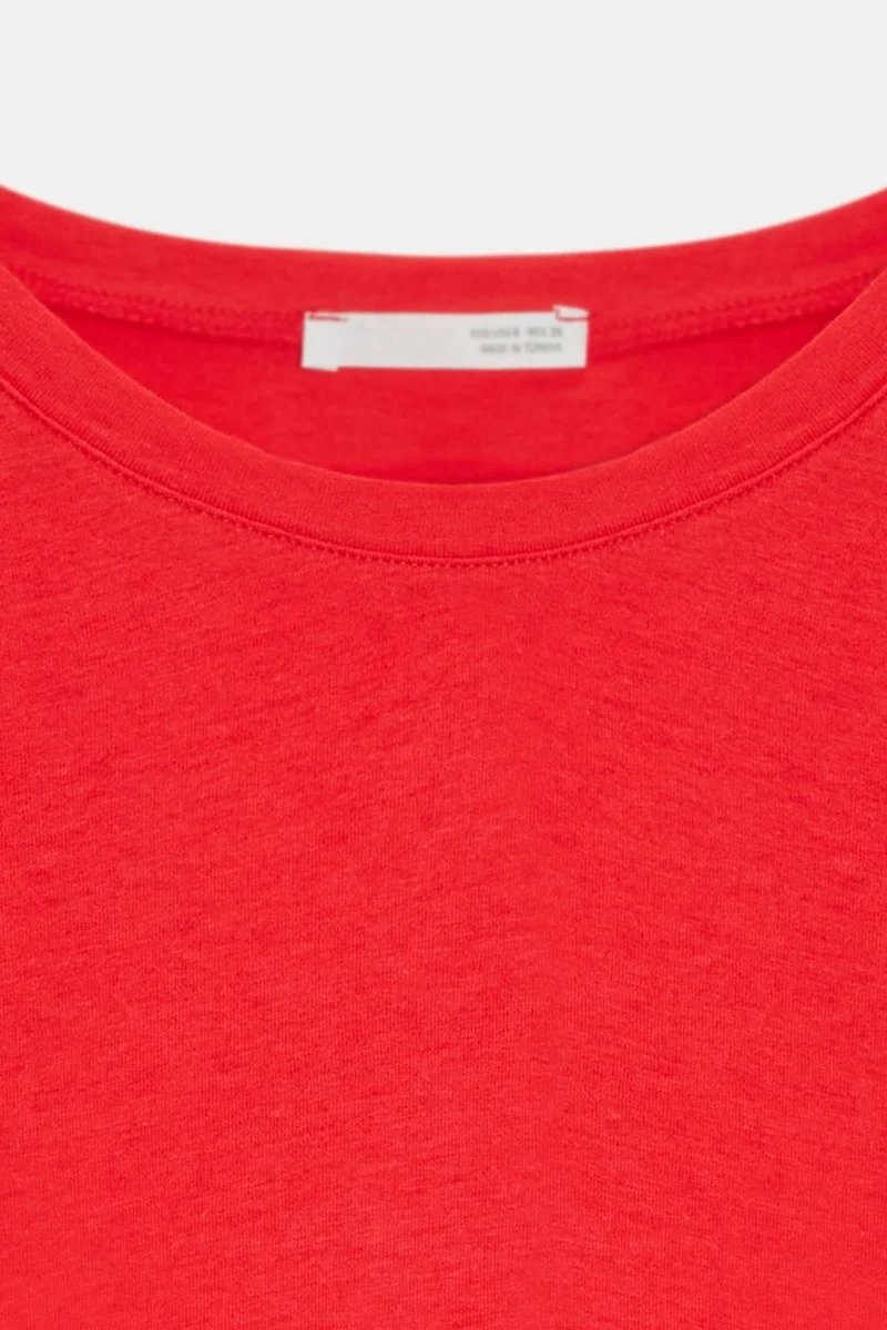 Dilvin Red DILVIN Women's Crew Neck Short Sleeve T-Shirt for Women | Best Price UAE