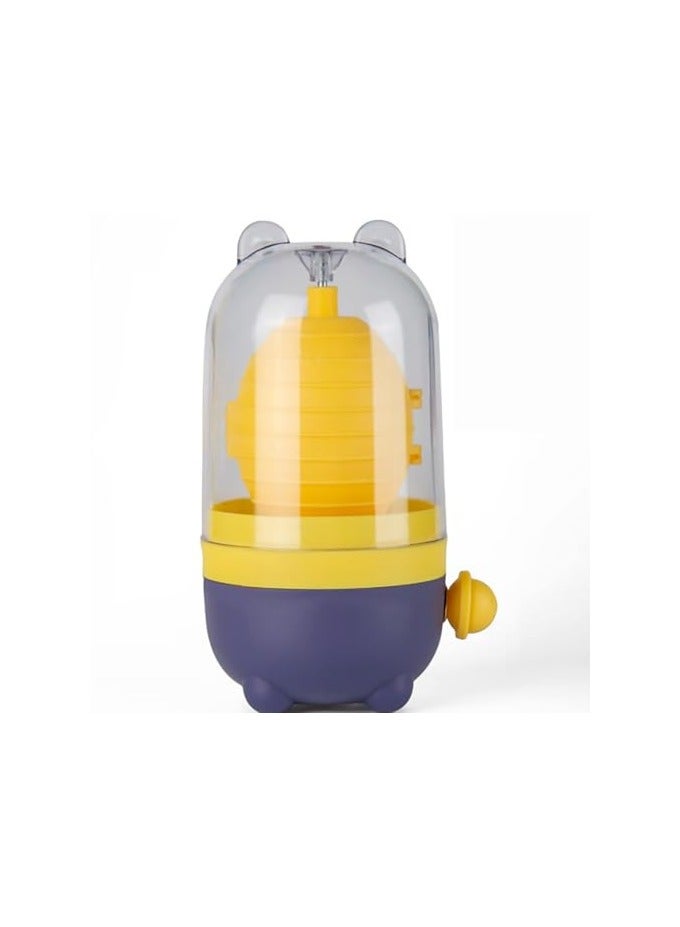 erorex Portable Scrambler, Golden Egg Maker Hand-Pull, Egg Scrambler Shaker, Kitchen Cooking Tools Whisk Spinner Gadgets, Suitable for Making Hard Boiled Eggs - Image 1