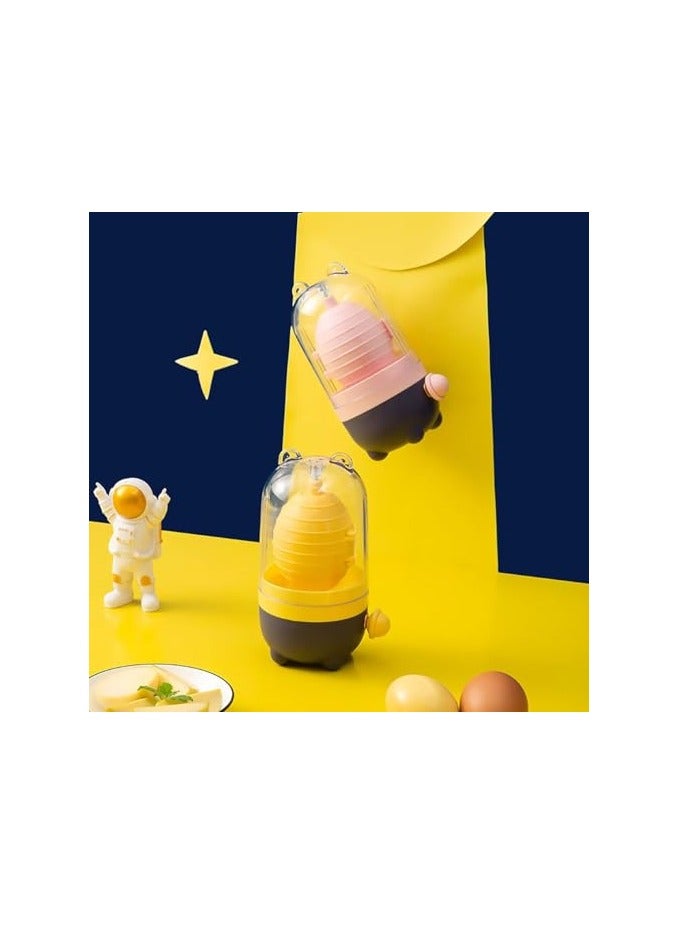 erorex Portable Scrambler, Golden Egg Maker Hand-Pull, Egg Scrambler Shaker, Kitchen Cooking Tools Whisk Spinner Gadgets, Suitable for Making Hard Boiled Eggs - Image 2