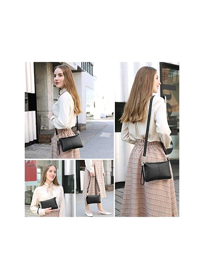 Different Women Genuine Leather Handbags party Clutches mini Crossbody Shoulder bags fashion Purse totes shopping Wristlet - Image 3