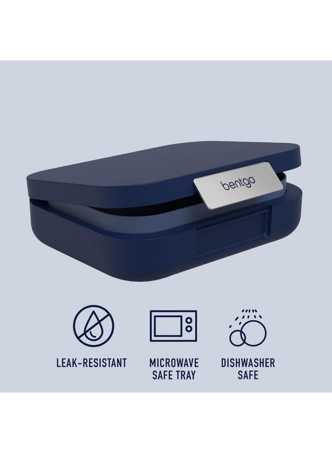 Bentgo بينتغو مودرن - صندوق غداء بنتو مقاوم للتسرب للبالغين والمراهقين وذوي الشهية الكبيرة؛ حاوية تحضير وجبات قابلة لإعادة الاستخدام خالية من BPA مع 3 أو 4 أقسام، آمنة في غسالة الصحون/الميكروويف؛ 44 أونصة (كحلي) - Image 3