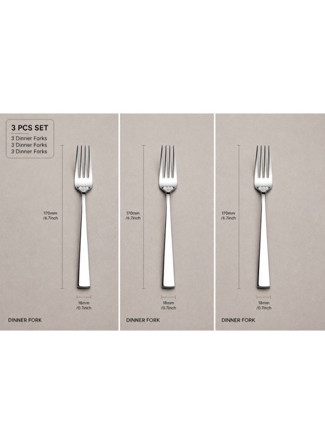Home auraa Olympia  stainless steel Dinner Fork 3 Pc - Image 3