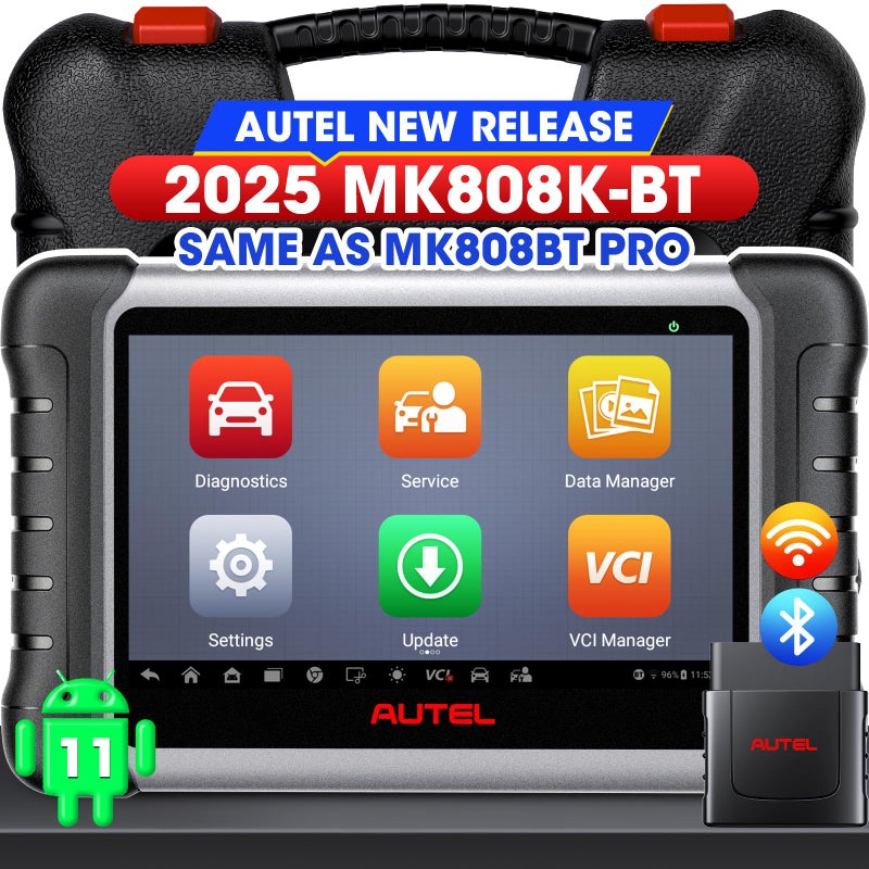 Autel Autel MaxiCOM MK808KBT Scanner 2025 Full Bidirectional Tool Combo of MK808BT Pro MK808ZBT MK808S MK900BT MaxiSYS MX808S MX900 28 Service 3K Active Tests All Sys Diagnosis AutoAuth OS 11