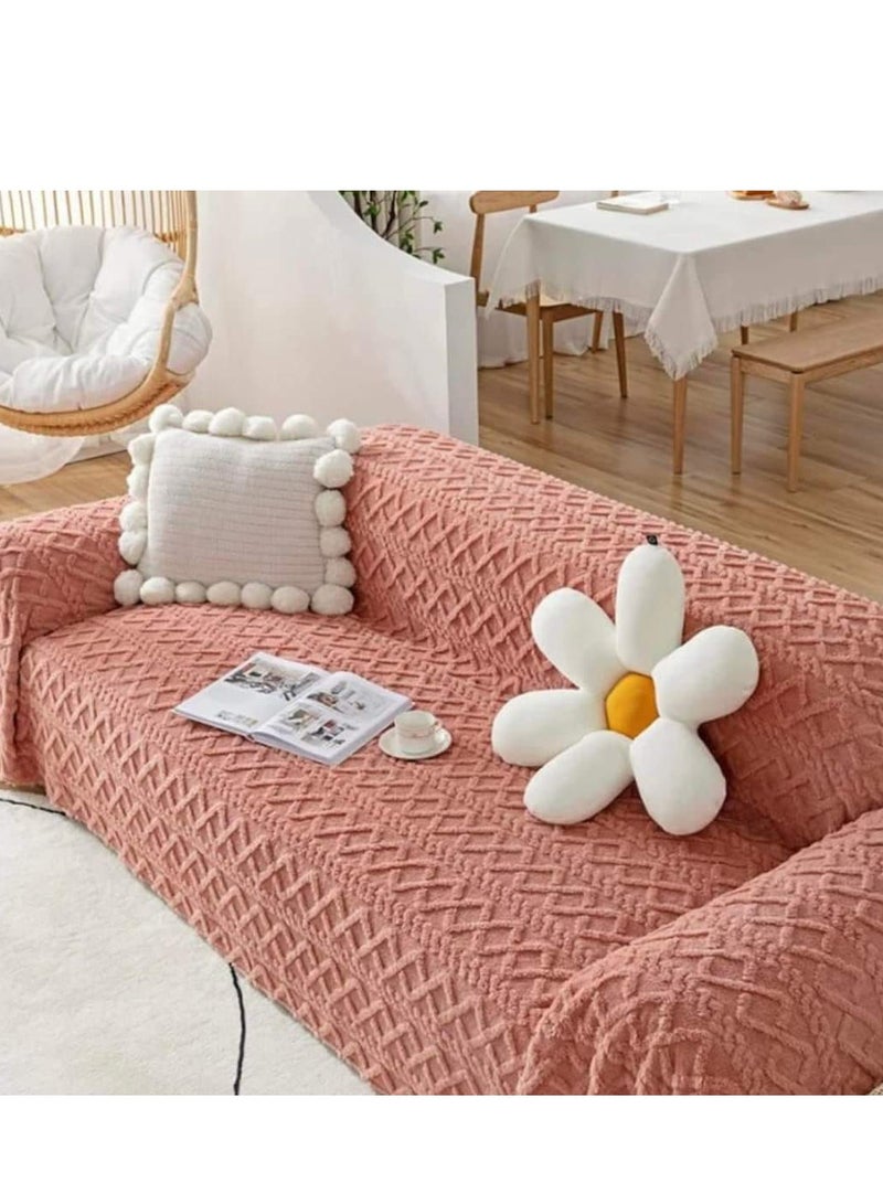 Jacquard fur sofa covers set - 4 pieces - Cashmer