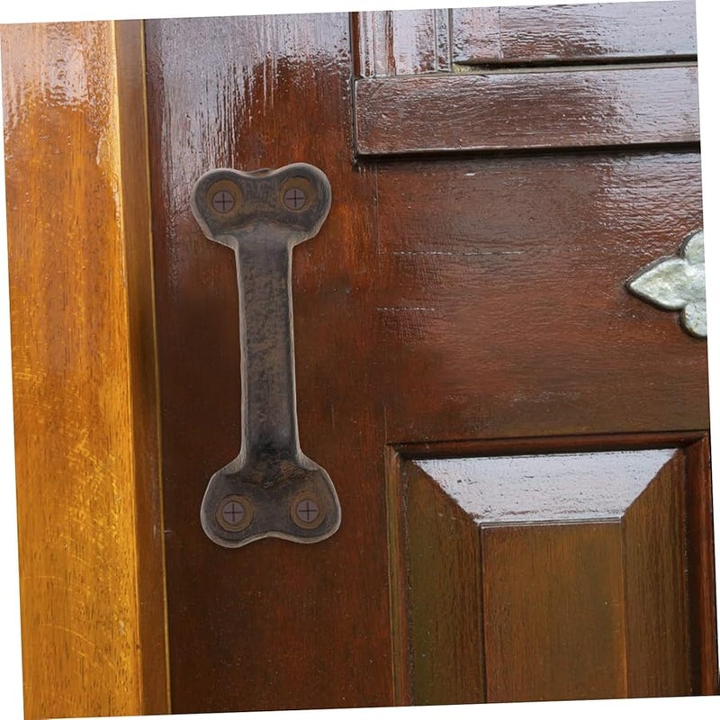 Vintage Cast Iron Door Pull Handles 2 Pack Rust Resistant Heavy Duty Hardware For Cabinets Closets Windows - Image 2