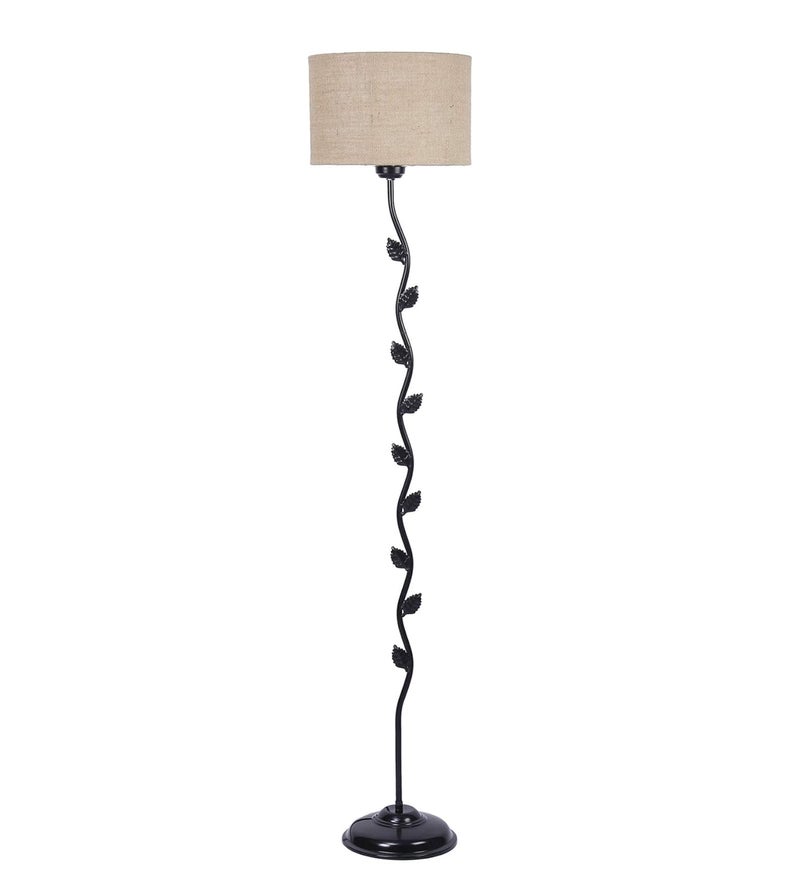 AMDHOME Metal Floor Lamp with Base and Shade Beige Pack of 1 Floor Lamp Stand1 Base 1 Shade5 - Image 5