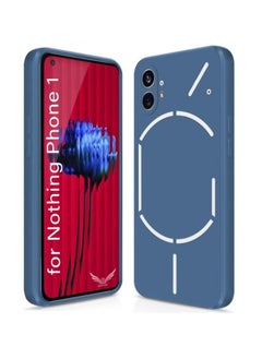 ELTRAZONE ELTRAZONE Shockproof Liquid Silicone Case for Nothing Phone 1 (6.55 Inch), Flexible and Anti-Scratch Protective Cover with Soft-Touch Slim Fit, Wireless Charging Compatibility, and Durable Scratch-Resistant Design in Blue 