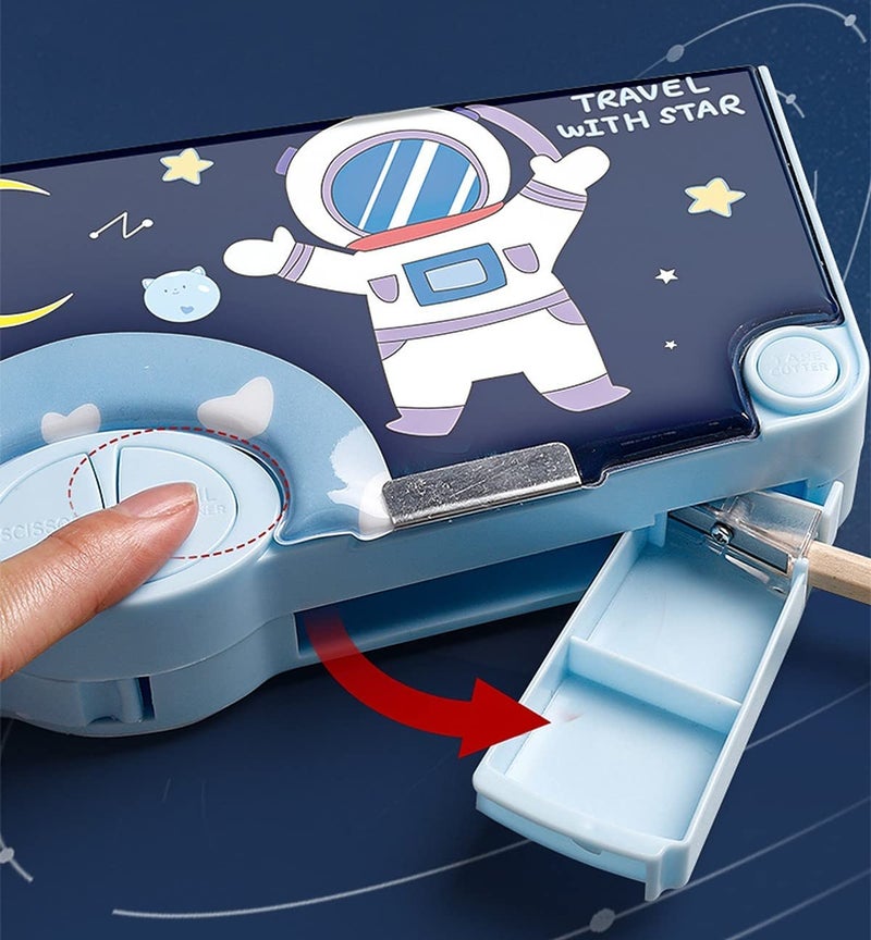 KAVANA Branded Multi-Functional Geometry Box for Kids 6-12 Years, Pencil Box for Kids, Space Pencil Box for Boys & Girls, Magnetic Pencil Box for Boys, Space Theme Gifts for Kids with Accessories - Image 5