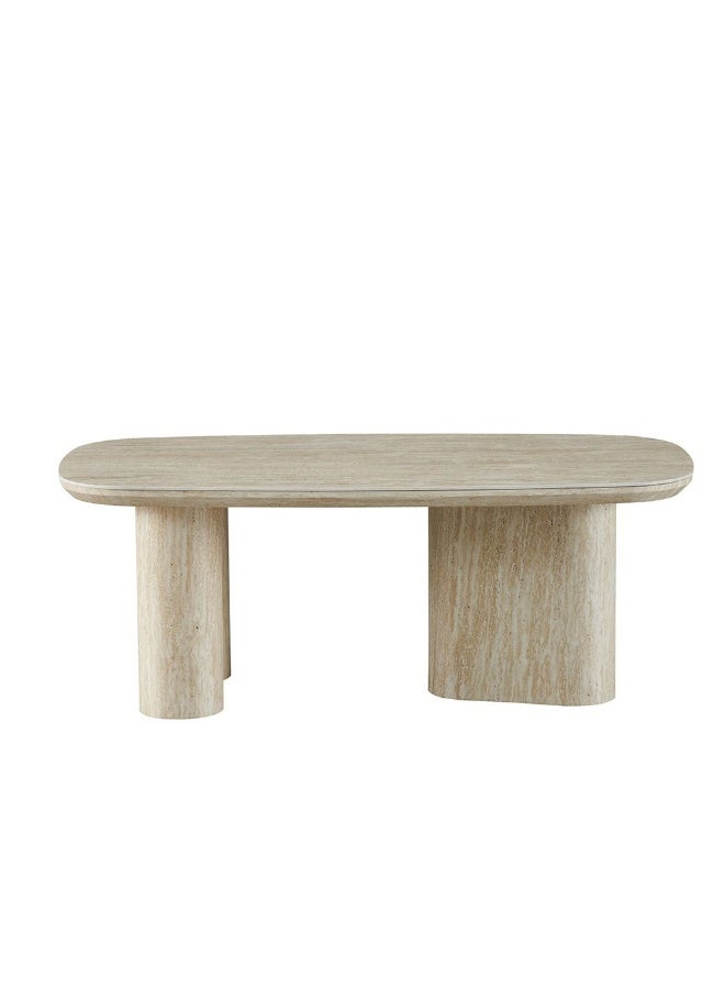 DANUBE HOME Nordic Coffee Table - Stylish Beige/White Living Room Furniture, Engineered Wood, Modern Design, Ideal for Small Spaces, Size: L120xW60xH45cm, Ideal Coffee Table - Image 4