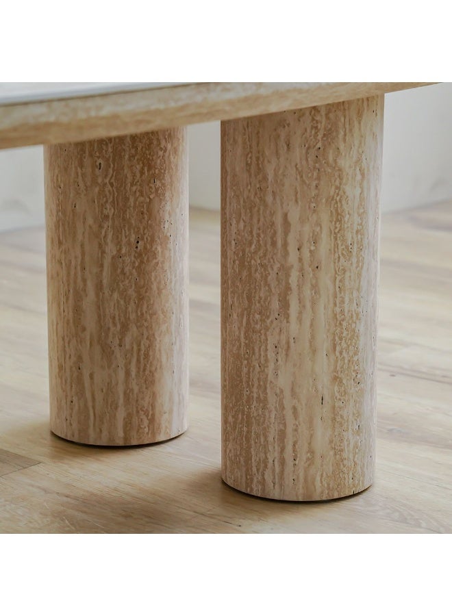 DANUBE HOME Nordic Coffee Table - Stylish Beige/White Living Room Furniture, Engineered Wood, Modern Design, Ideal for Small Spaces, Size: L120xW60xH45cm, Ideal Coffee Table - Image 2