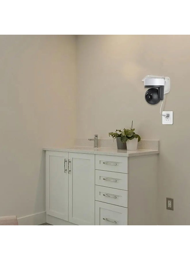 O Ozone (مجموعة من 3) أرفف حائط عائمة من الأكريليك لكاميرات الأمان وشاشات الأطفال ومكبرات الصوت - رف حائط صغير لاصق عالمي مع مشابك كابلات - Image 4