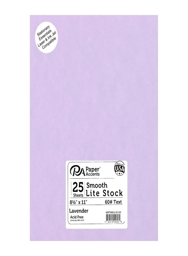 آكسنت ديزاين بيبار آكسينتس ورق تصميم مميز من Accents Lite Stock مقاس 8.5×11، وزن 60 رطل، 25 قطعة، لون لافندر، ورق مقوى ملون لصنع البطاقات، وسجلات القصاصات، والطباعة، واللف، والحرف اليدوية - Image 1