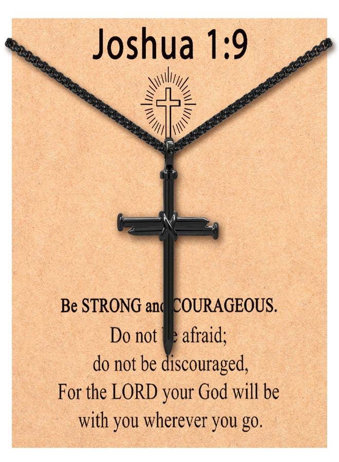 CXLDTE Easter Basket Stuffers Essentials for Kids Cross Necklace Men Teen Boy Gifts Ideas 8 10 11 12 13 15 16 18 Year Old Birthday Christian Religious Baptism Confirmation Gifts for Teens Teenage Boys - Image 1