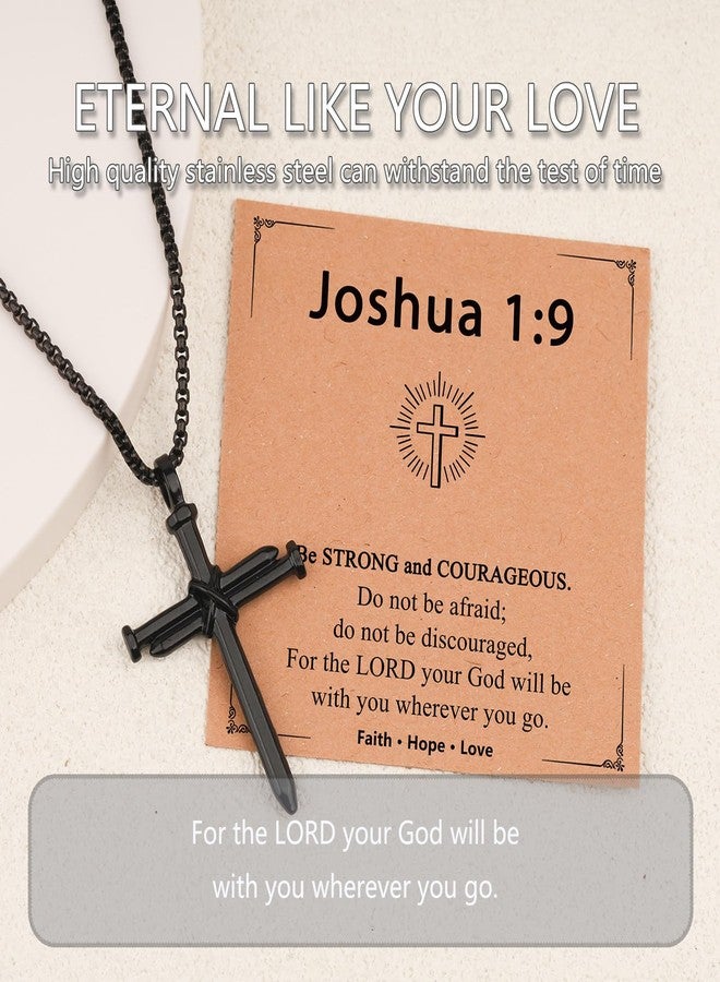 CXLDTE Easter Basket Stuffers Essentials for Kids Cross Necklace Men Teen Boy Gifts Ideas 8 10 11 12 13 15 16 18 Year Old Birthday Christian Religious Baptism Confirmation Gifts for Teens Teenage Boys - Image 3