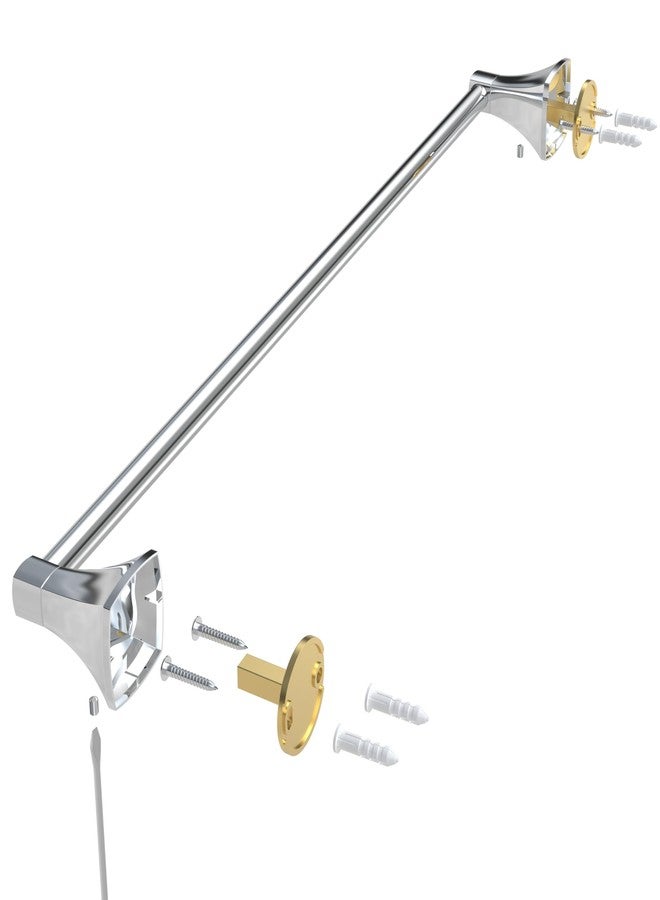 WZRUA 24 Inch Chrome Towel Bar Towel Rack for Bathroom Kitchen Hand Towel Holder Dish Cloths Hanger SUS304 Stainless Steel Rustproof Wall Mount - Image 5