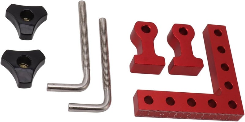 90 Degree Positioning Squares, Right Angle Clamps for Woodworking, Aluminum Alloy Corner Clamping Square Tool with Accurate Scales, Perfect for Picture Frames Boxes Cabinets Drawer (Type 1) - Image 2