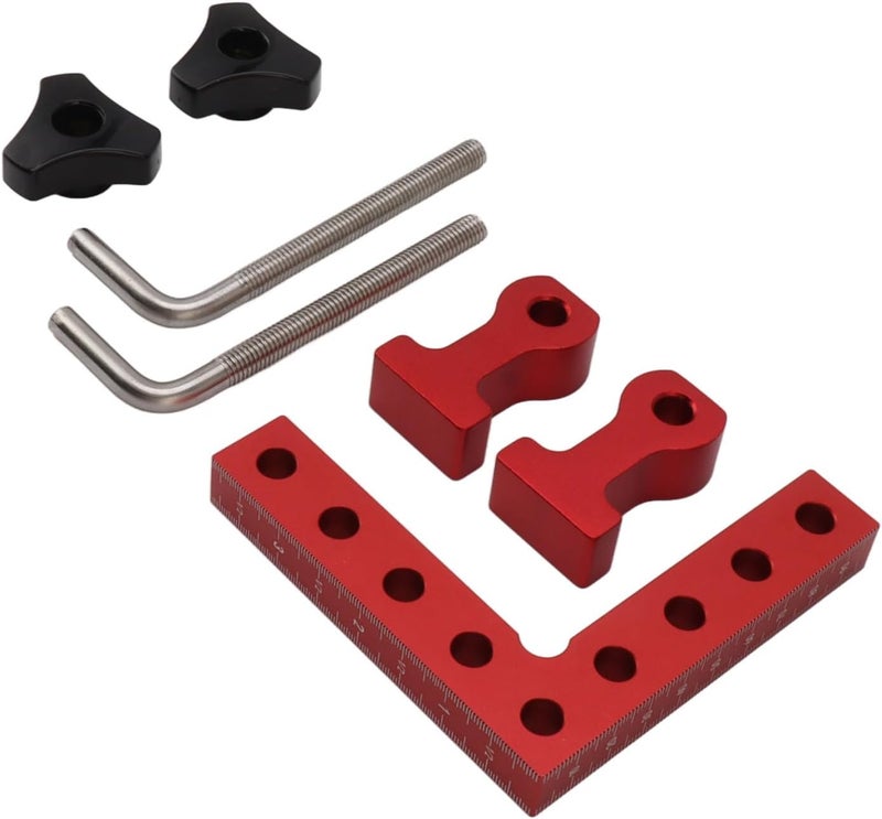 90 Degree Positioning Squares, Right Angle Clamps for Woodworking, Aluminum Alloy Corner Clamping Square Tool with Accurate Scales, Perfect for Picture Frames Boxes Cabinets Drawer (Type 1) - Image 4
