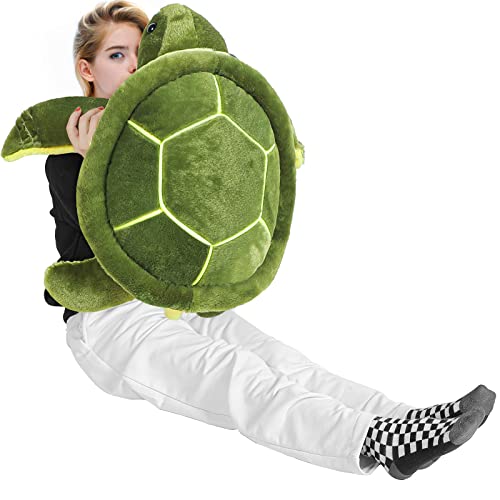 Civaner Big Green Sea Turtle Stuffed Animals Giant Soft Plush Toys Large Ocean Turtle Body Pillow Tortoise Toys Doll for Kid Boys Girls Girlfriend Valentines Birthday Gifts20 Inches - Image 1