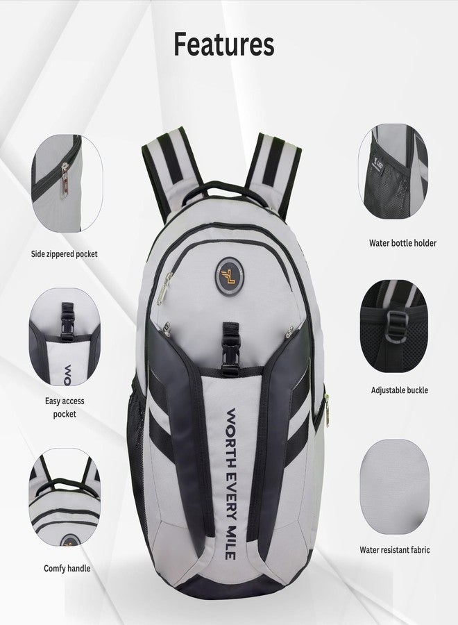 Ligo Armor 17 Inch Laptop Backpack for men office bag travel bag Lightweight Camping Pack with Multiple Compartments (Grey) - Image 5