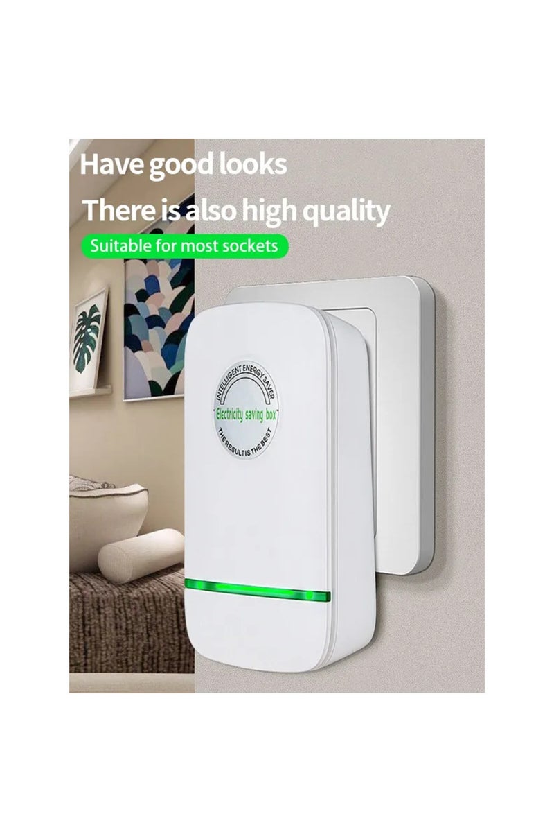 Green Tiger قابس قياس بريطاني 2p أبيض وأخضر محول كهربائي موفر للطاقة متوافق مع - Image 1