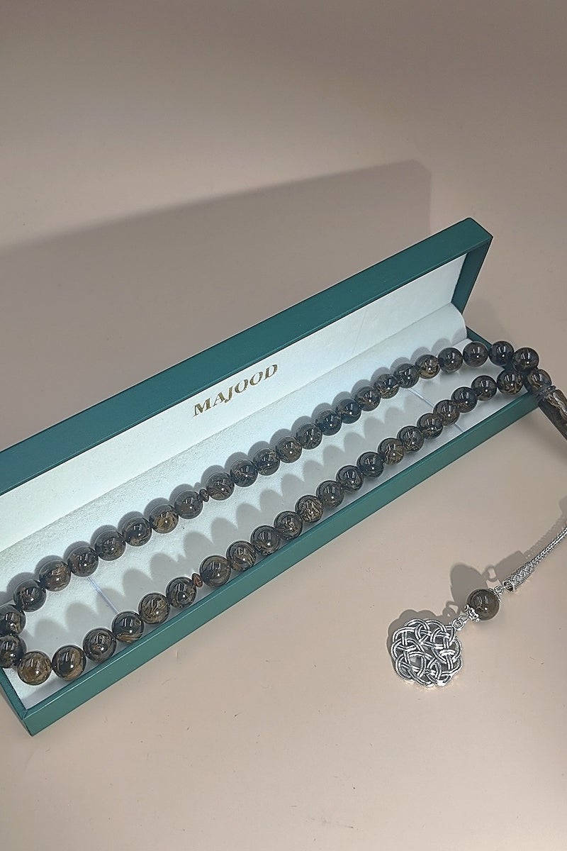 موجود 45 مسبحة صلاة من الراتنج الكهرماني/تسبيح/10 مم/للرجال والنساء - Image 5