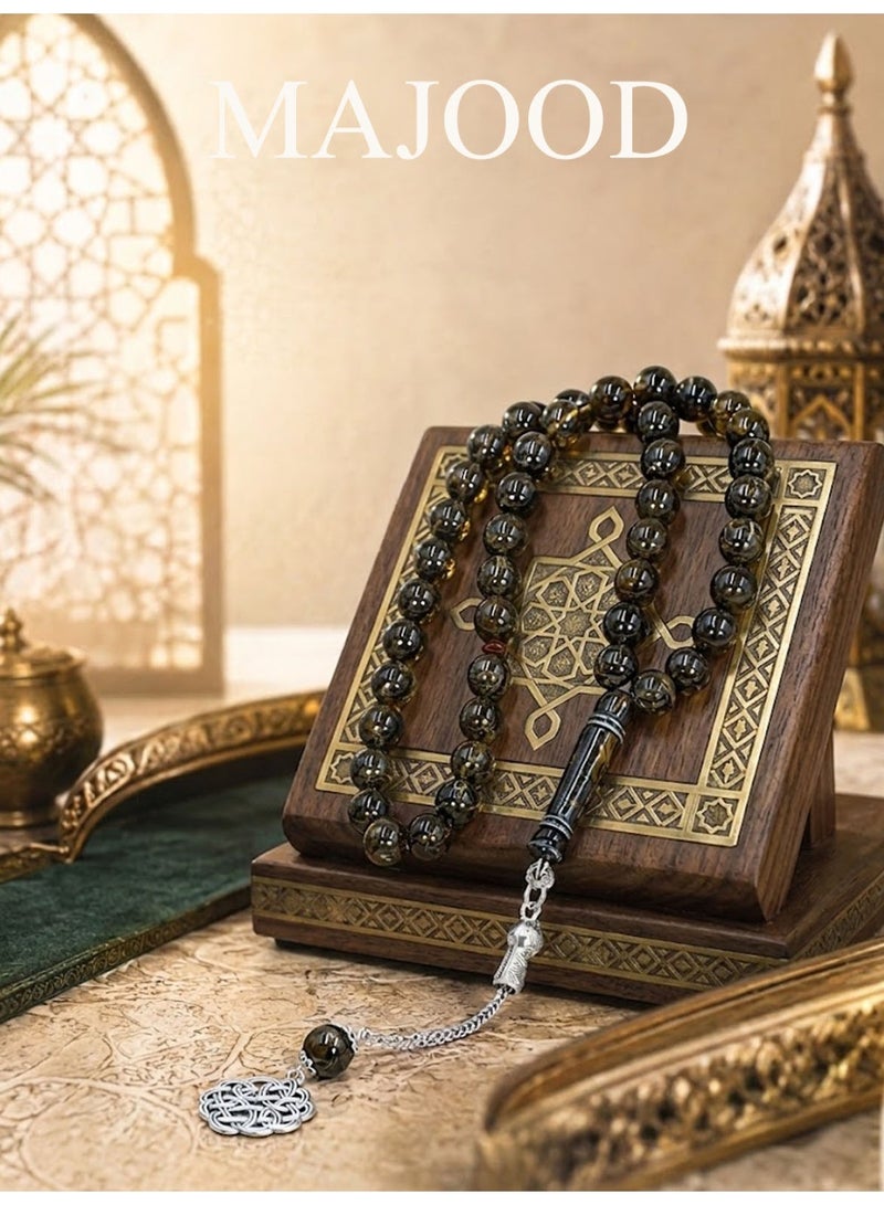 موجود مسبحة من الراتنج مكونة من 45 حبة/تسبيح/10 مم/للرجال والنساء/هدايا رمضان/مسبحة إسلامية مصنوعة يدويًّا - Image 4