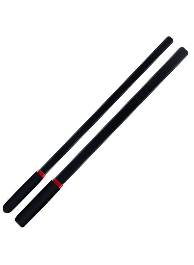 KOWPEWU 2-Piece Set 18" Riding Crop Sticks, Black, with Non-Slip Handles - Image 1