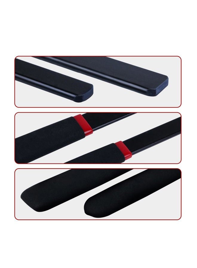 KOWPEWU 2-Piece Set 18" Riding Crop Sticks, Black, with Non-Slip Handles - Image 3